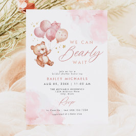 Invitación BAILEY Bearly Wait Teddy Bear Baby Shower