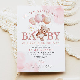 Invitación BAILEY Bearly Wait Teddy Bear Baby Shower