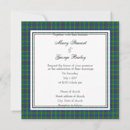 Invitación Bailey Scottish Boda Square Invitation