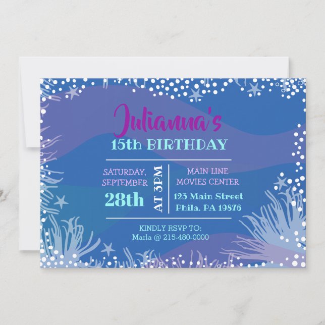Invitación BAJO EL AÑO DE LA Piscina SEA Ocean (Anverso)