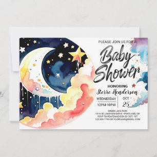 Invitación Bajo el cielo de la noche Baby Shower
