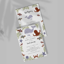 Invitación Bajo el código QR del Registro de Regalos de Baby 