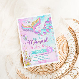 Invitación Bajo el cumpleaños de la sirena marina