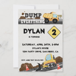 Invitación Bajo el Fiesta de la construcción