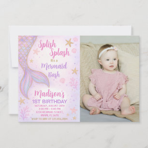 Invitación Bajo el Fiesta del mar invita a Chicas con foto