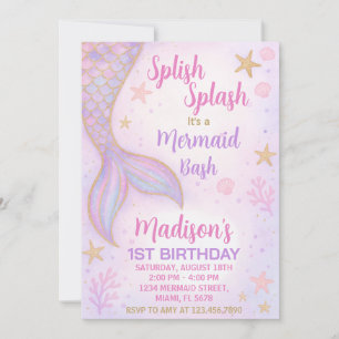 Invitación Bajo el Fiesta del mar Invitado a Chicas