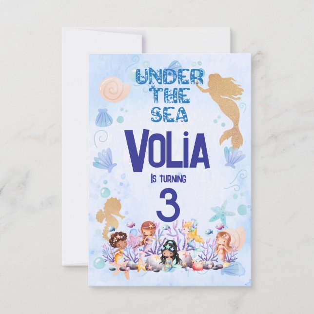 Invitación Bajo el Mar (Anverso)