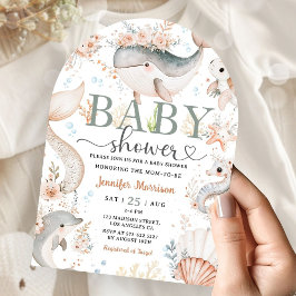 Invitación Bajo el mar Arquean Chica Boho Ocean de Baby Showe