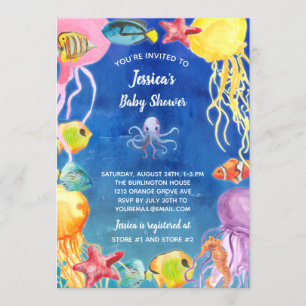 Invitación Bajo el mar Baby Shower