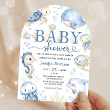 Bajo el mar Baby Shower Blue Ocean Arch