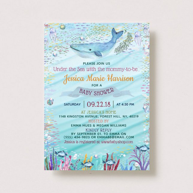 Invitación Bajo el mar | Baby Shower Temático Oceánico (Subido por el creador)