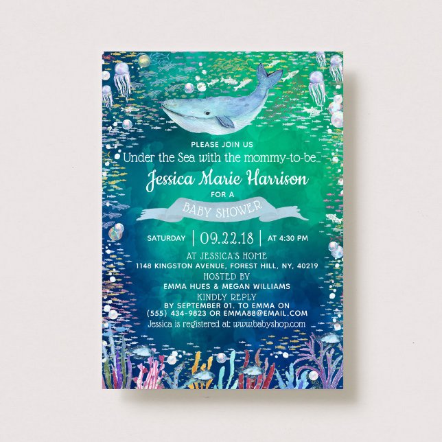 Invitación Bajo el mar | Baby Shower Temático Oceánico (Subido por el creador)