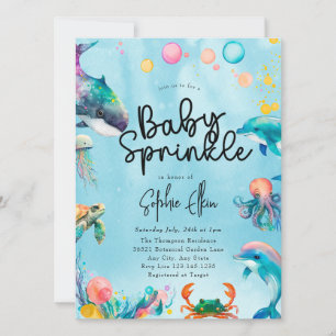 Invitación Bajo el mar   Bebé Sprinkle