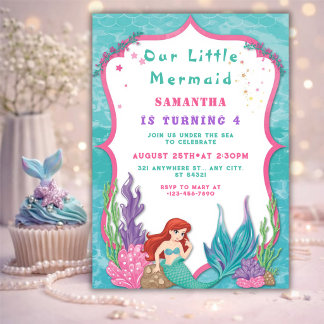 Invitación Bajo el Mar | Cumpleaños de la Sirenita