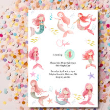 Bajo el mar cumpleaños de las Sirenas