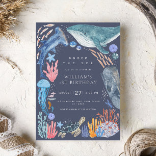 Invitación Bajo El Mar Cumpleaños del Niño 1