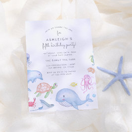 Invitación Bajo el mar | Fiesta de cumpleaños de los chicos n