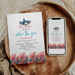 Invitación Bajo el mar Fiesta de primer cumpleaños