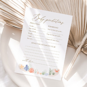 Invitación Bajo el mar las predicciones y consejos de Baby Sh
