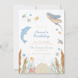 Invitación Bajo el mar los niños Fiesta de cumpleaños