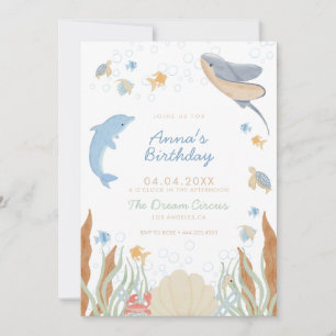 Invitación Bajo el mar los niños Fiesta de cumpleaños