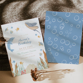 Invitación Bajo el mar los niños Fiesta de cumpleaños