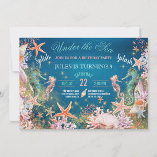 Invitación Bajo el Mar Magical Los Hijos De Hijos De Hija Fie