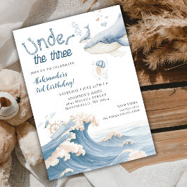 Invitación Bajo El Mar Océano Mar Cumpleaños Niño Azul 3º