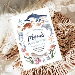 Invitación Bajo el mar Océano Náutico
