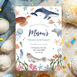 Invitación Bajo el mar Océano Náutico