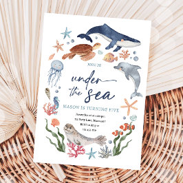 Invitación Bajo el mar Océano Náutico