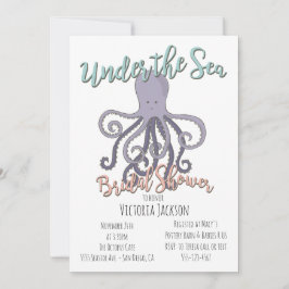 Invitación Bajo el mar Octopus Bridal Shower