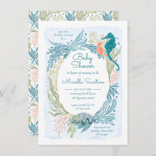 Invitación Bajo el mar Olas oceánicas Niña Hija Hija Hija Hij