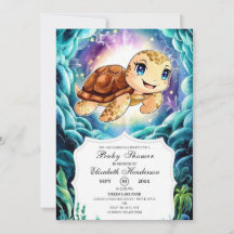 Bajo el mar Pastel de la tortuga Baby Shower