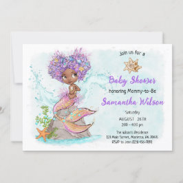 Invitación Bajo el mar Pequeña Sirenita Baby Shower