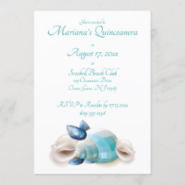 Invitación Bajo el mar Quinceanera Fiestas Casas Verde azulad