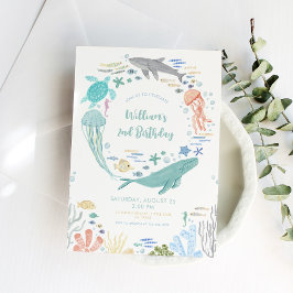 Invitación Bajo el Mar Segundo Cumpleaños