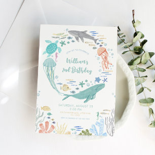 Invitación Bajo el Mar Segundo Cumpleaños