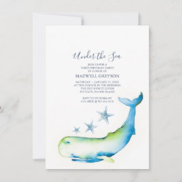 Invitación Bajo el mar, tercer Fiesta de cumpleaños