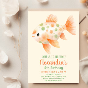 Invitación Bajo el Océano marino, cumpleaños de los animales