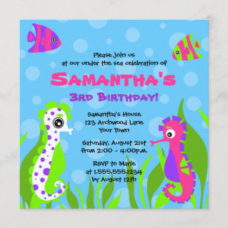 Invitación Bajo fiesta de cumpleaños temática de los niños