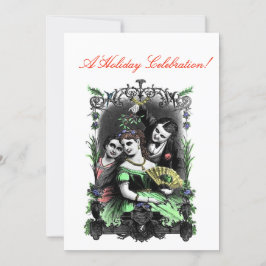 Invitación Bajo la festividad de Mistletoe Vintage