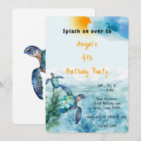 Bajo la fiesta de cumpleaños de la tortuga marina