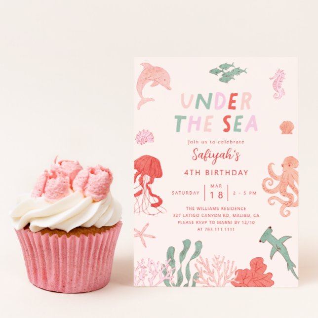 Invitación Bajo la fiesta de cumpleaños de Sea Chica (Subido por el creador)