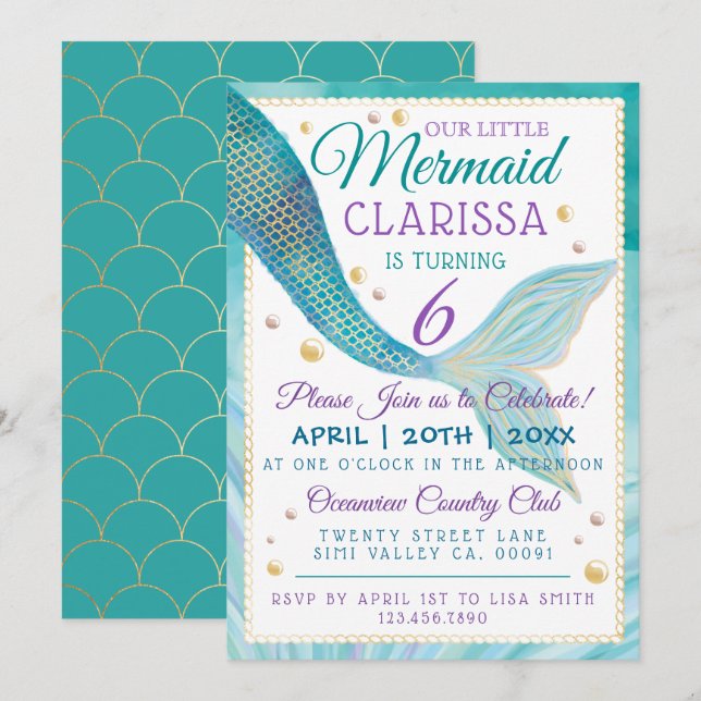 Invitación Bajo la sirena de la sirena (Anverso / Reverso)
