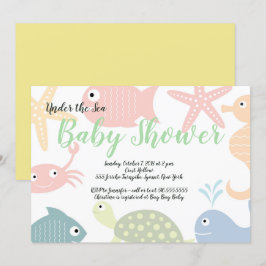 Invitación Bajo las criaturas marinas Ocean Baby Shower