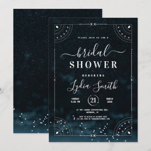 Invitación Bajo las Estrellas Ducha de Novia Celestial Estrel