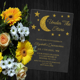Invitación Bajo las estrellas Quinceañera