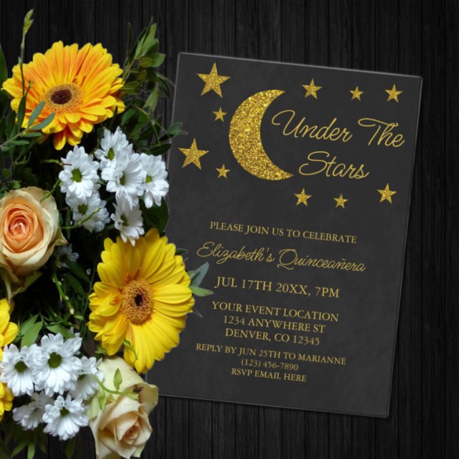 Invitación Bajo las estrellas Quinceañera (Subido por el creador)