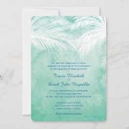 Invitación Bajo las palmeras | Boda de acuarela